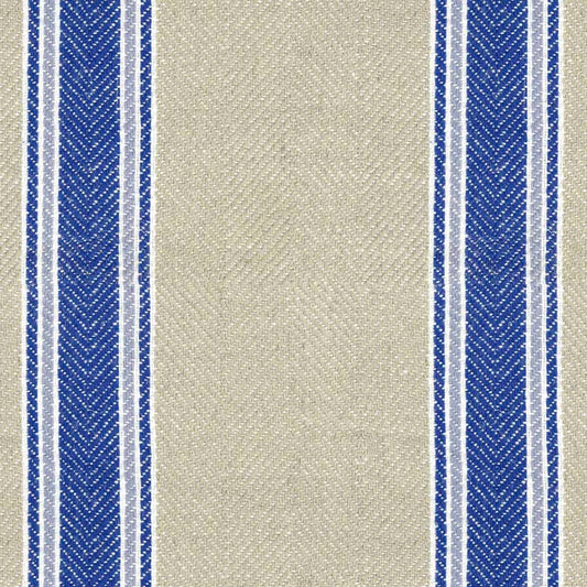 Ian Mankin Moffat Stripe Cobalt Made to Measure Roman Blinds