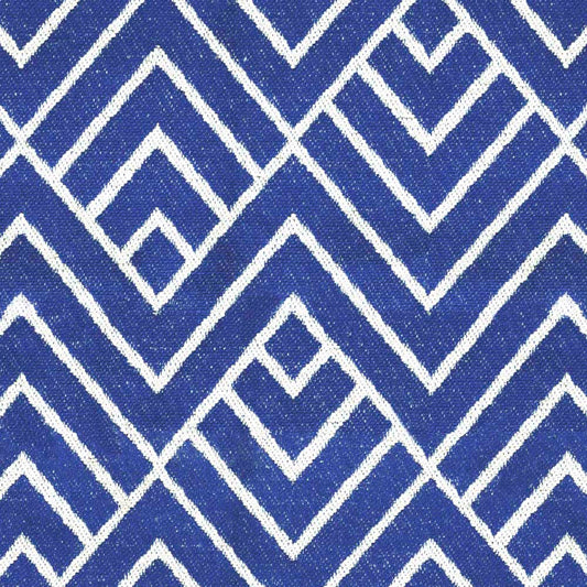 Ian Mankin Wave Cobalt Made to Measure Roman Blinds