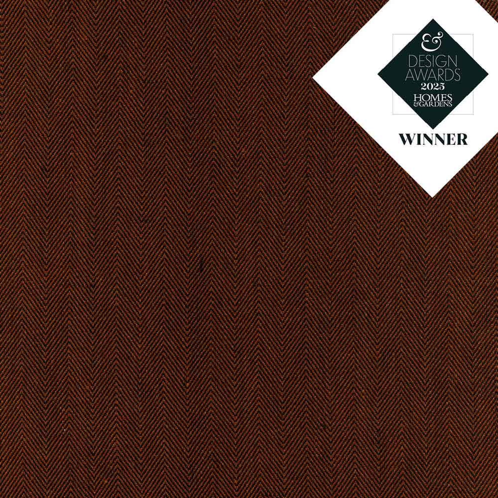 Ian Mankin Hedgerow Herringbone Sweet Chestnut Made to Measure Roman Blinds