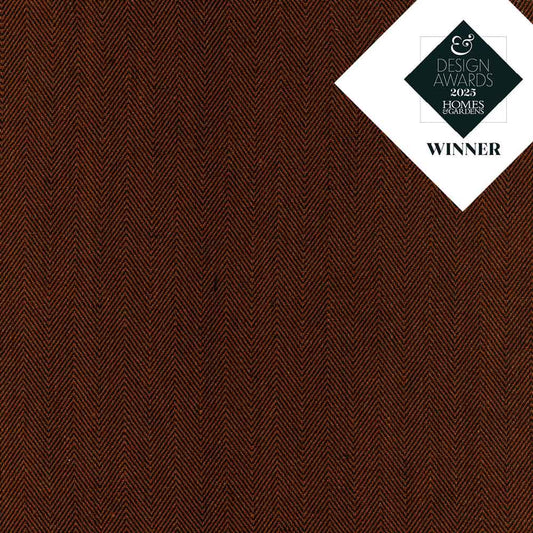 Ian Mankin Hedgerow Herringbone Sweet Chestnut Made to Measure Roman Blinds