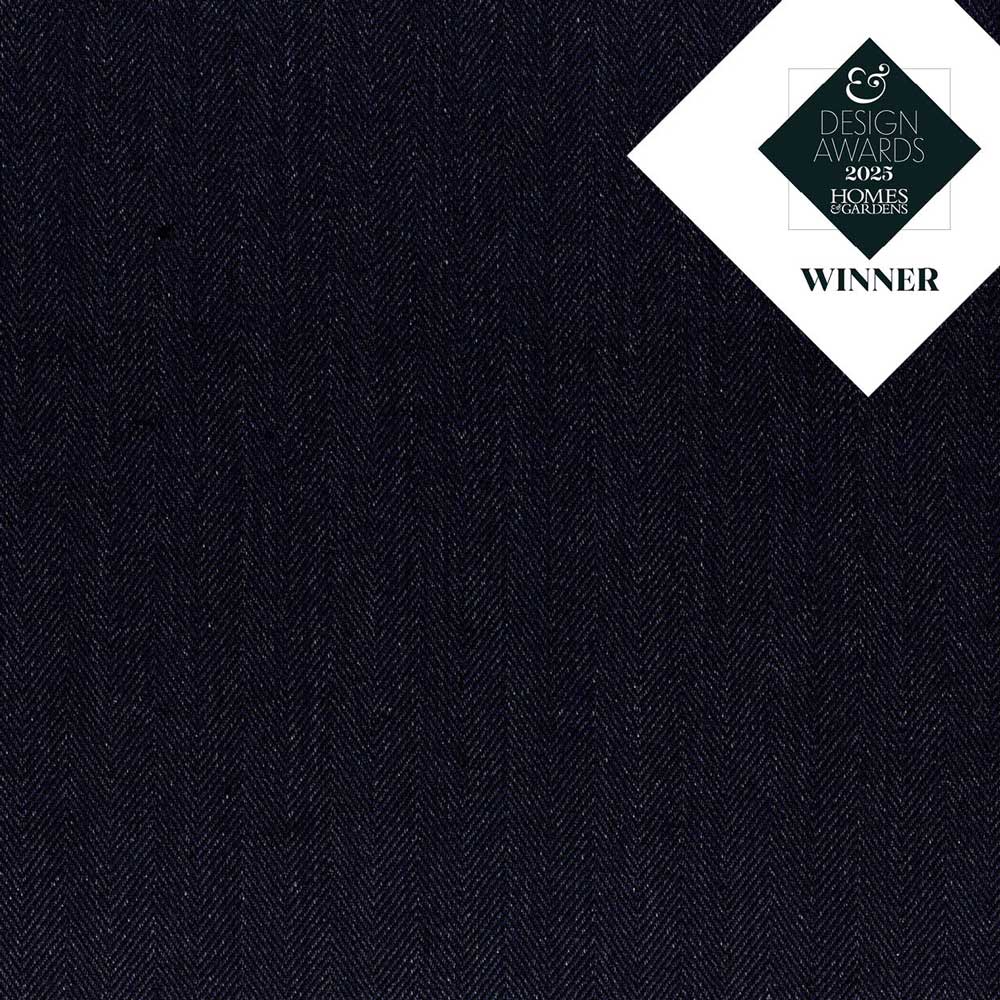 Ian Mankin Hedgerow Herringbone Wild Blueberry Made to Measure Roman Blinds