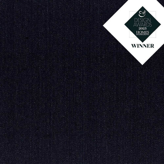 Ian Mankin Hedgerow Herringbone Wild Blueberry Made to Measure Roman Blinds