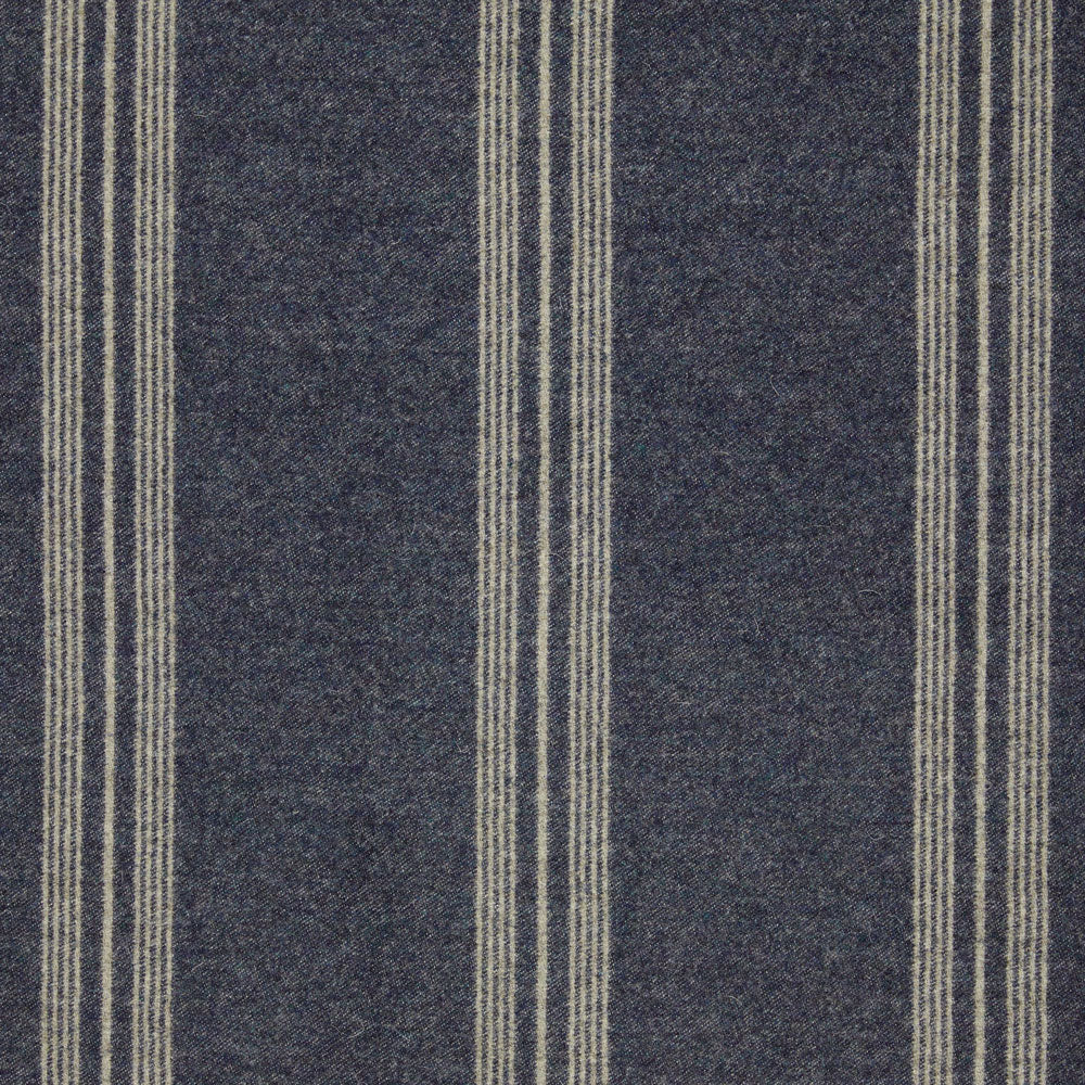 Ian Mankin Garsdale Stripe Dark Navy Made to Measure Roman Blinds