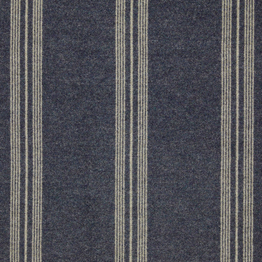 Ian Mankin Garsdale Stripe Dark Navy Made to Measure Roman Blinds