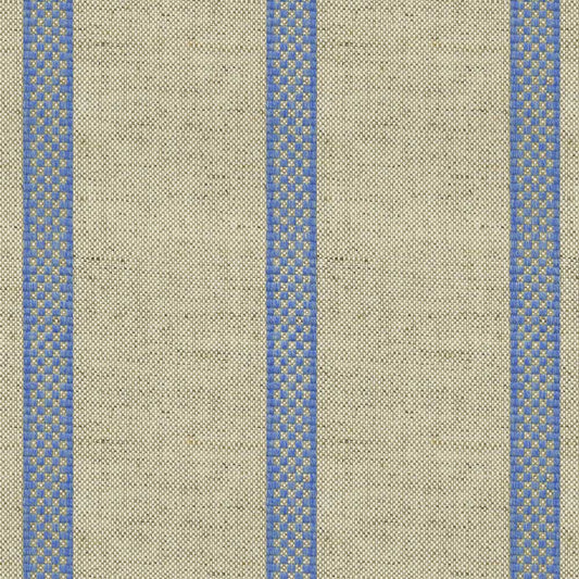 Ian Mankin Hopsack Stripe Airforce Made to Measure Roman Blinds