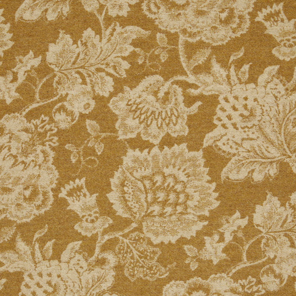 Ian Mankin Studley Floral Mustard Made to Measure Curtains