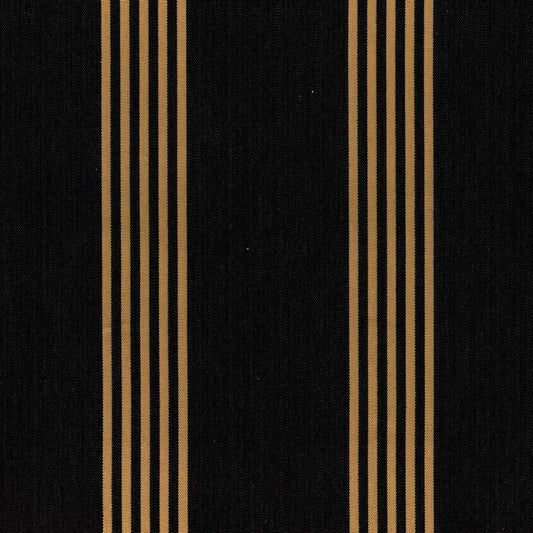 Ian Mankin Canvas Stripe Antique Black Made to Measure Curtains