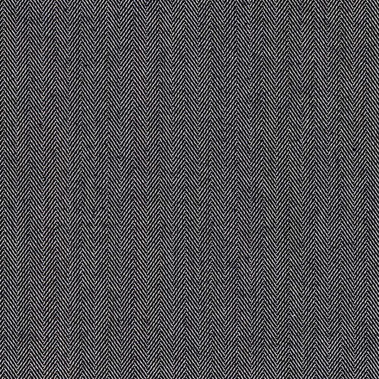 Ian Mankin Fresco Herringbone Black Made to Measure Curtains