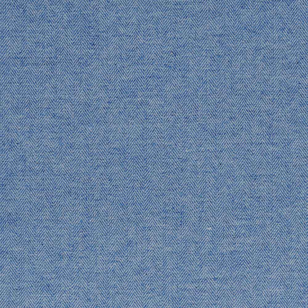 Ian Mankin Fresco Herringbone Indigo Made to Measure Roman Blinds