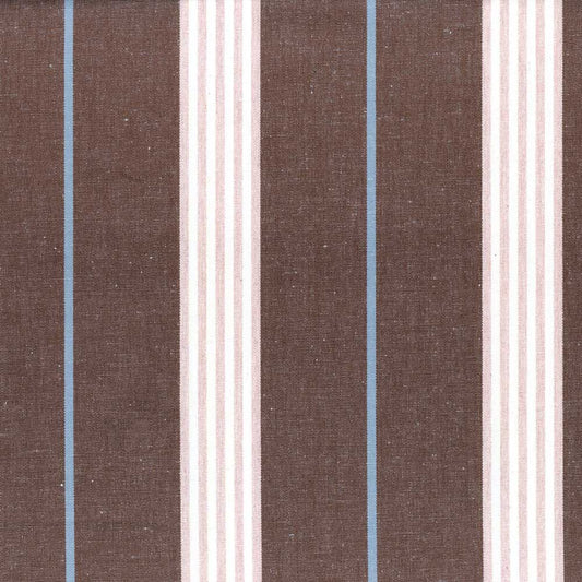 Ian Mankin Gallery Stripe Brown Made to Measure Roman Blinds