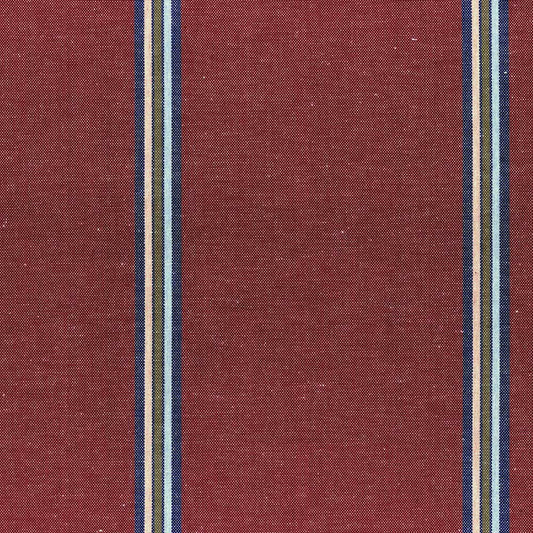 Ian Mankin Gouache Stripe Claret Made to Measure Roman Blinds