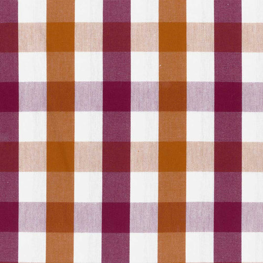 Ian Mankin Paint Pot Check Claret/Rust Made to Measure Roman Blinds