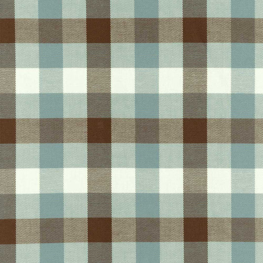 Ian Mankin Watercolour Check Brown/Mist Made to Measure Roman Blinds