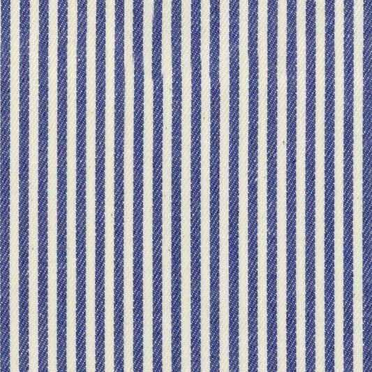 Ian Mankin Candy Stripe Indigo Made to Measure Curtains