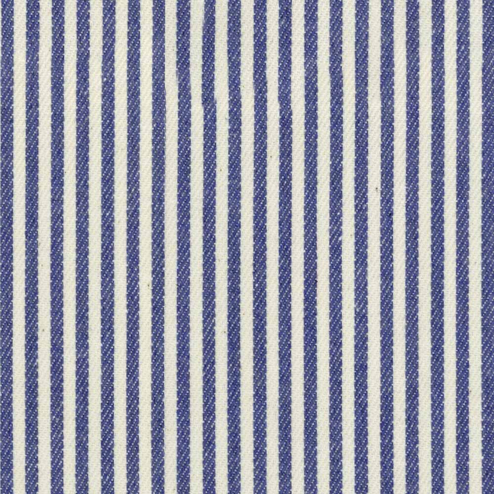 Ian Mankin Candy Stripe Indigo Made to Measure Roman Blinds