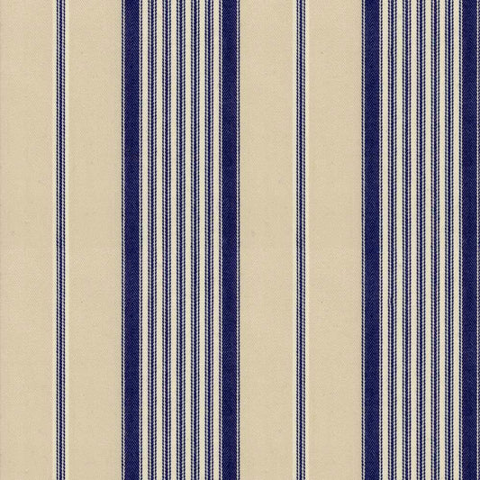 Ian Mankin Empire Stripe 1 Navy Made to Measure Roman Blinds