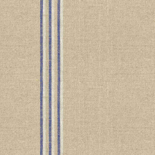 Ian Mankin Grain Stripe Nordic Indigo Made to Measure Roman Blinds