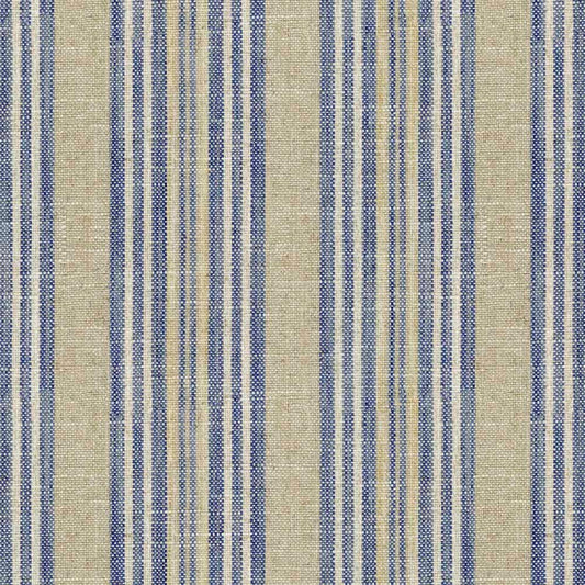 Ian Mankin Jura Stripe Blue Made to Measure Curtains