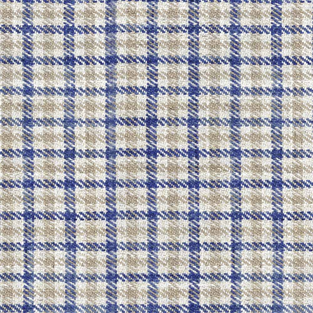 Ian Mankin Nairn Check Blue Made to Measure Roman Blinds
