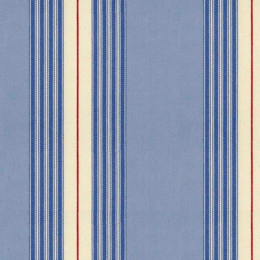Ian Mankin Panama Stripe Indigo/Sky Made to Measure Curtains
