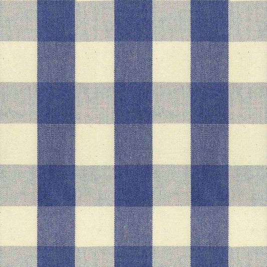 Ian Mankin Suffolk Check Large Indigo Made to Measure Roman Blinds
