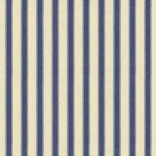 Ian Mankin Ticking Stripe 2 Airforce Made to Measure Curtains