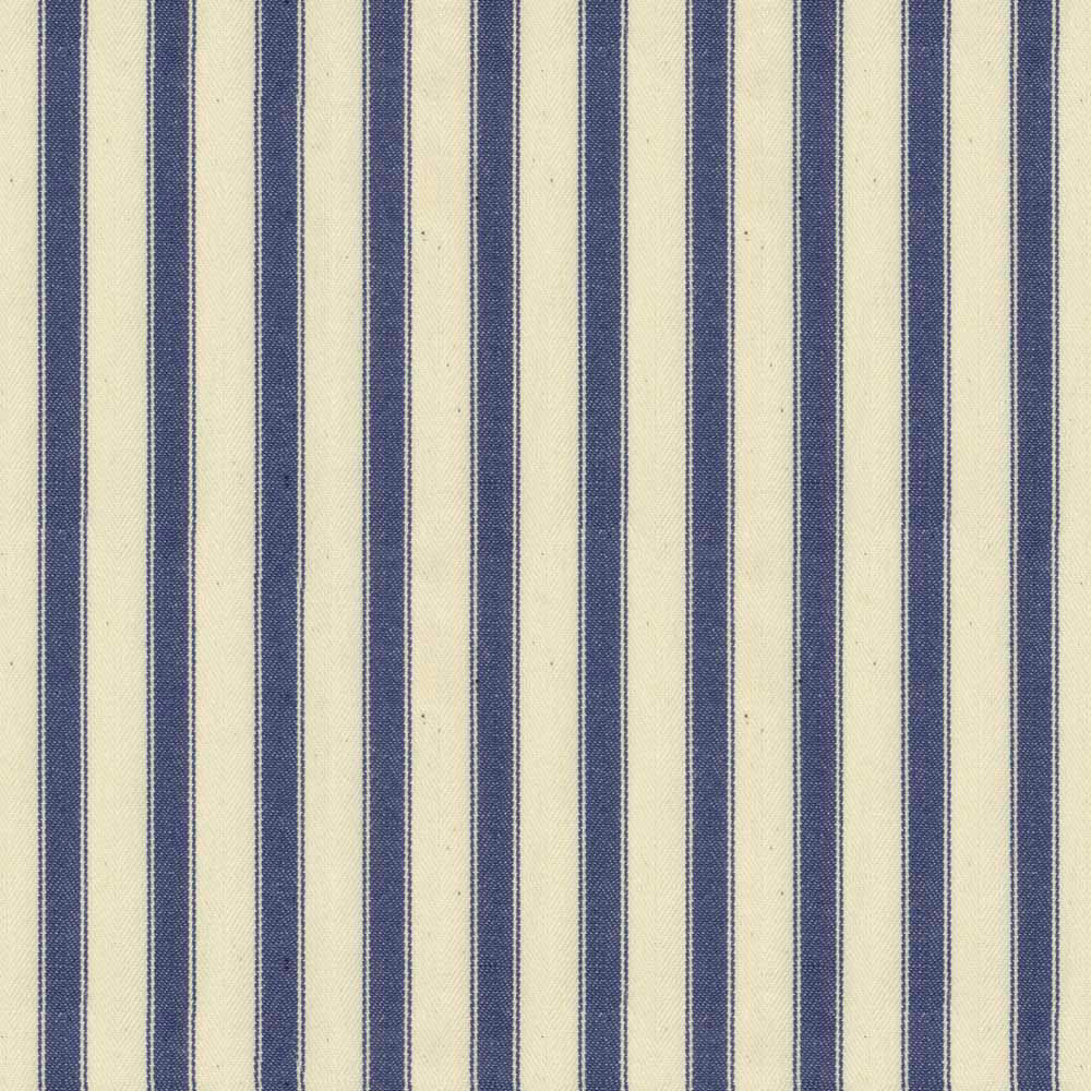 Ian Mankin Ticking Stripe 2 Airforce Made to Measure Roman Blinds