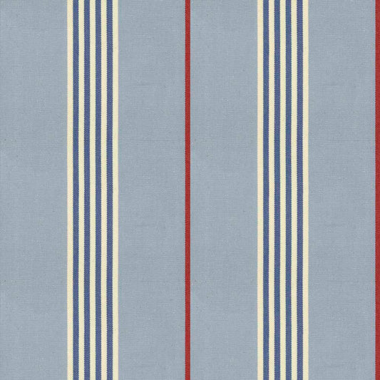 Ian Mankin Worthing Stripe Sky Made to Measure Roman Blinds