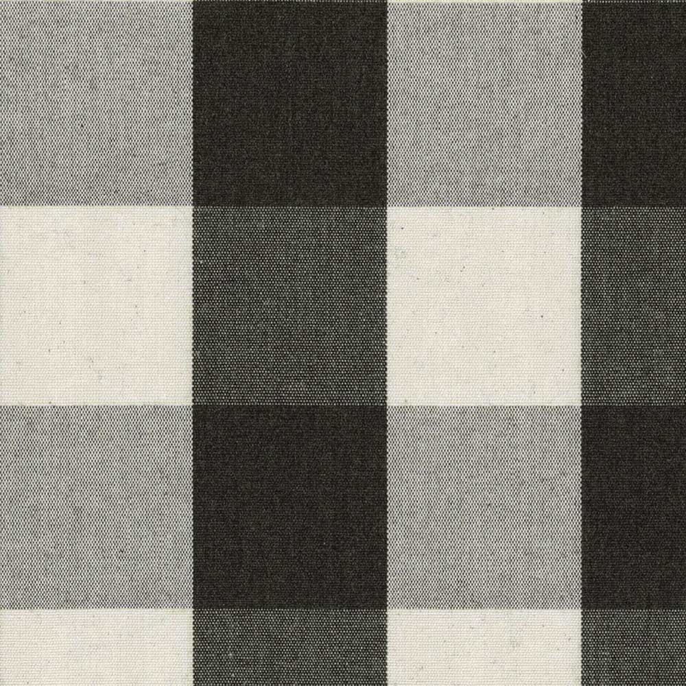 Ian Mankin Avon Check Black Made to Measure Roman Blinds