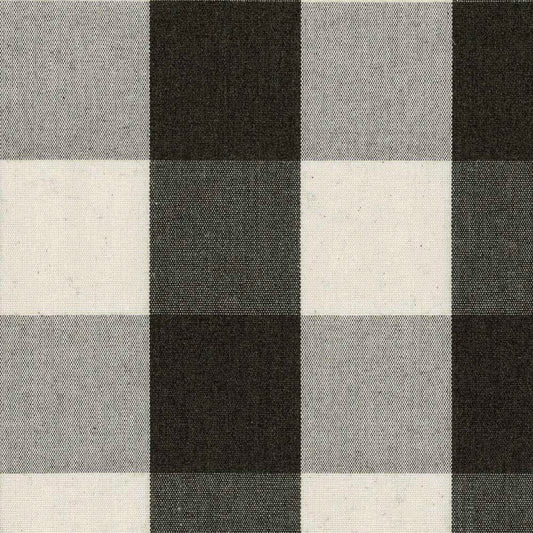 Ian Mankin Avon Check Black Made to Measure Curtains