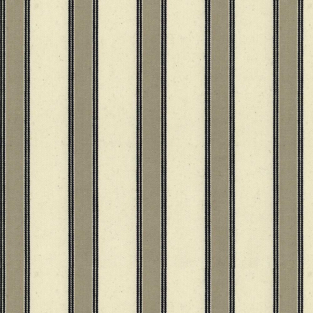 Ian Mankin Blazer Stripe Putty/Black Made to Measure Roman Blinds