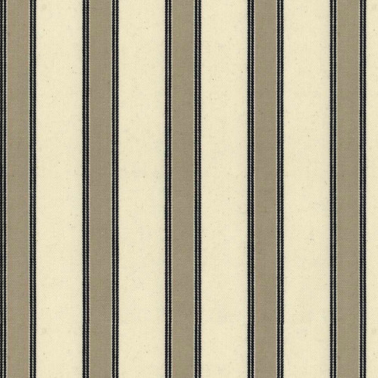 Ian Mankin Blazer Stripe Putty/Black Made to Measure Roman Blinds