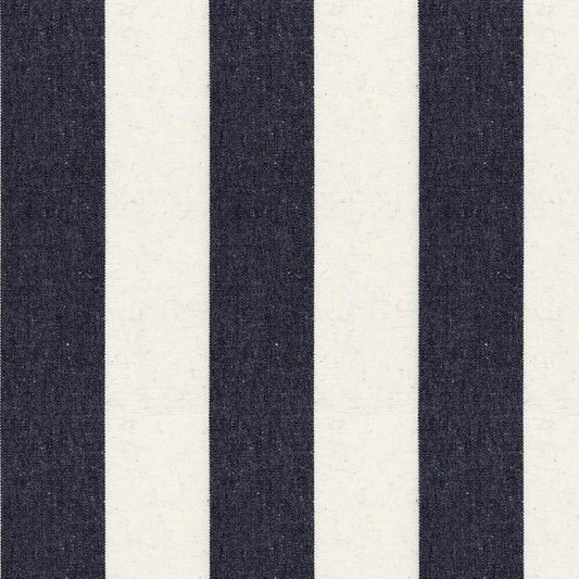 Ian Mankin Devon Stripe Black Made to Measure Roman Blinds