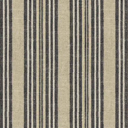 Ian Mankin Jura Stripe Charcoal Made to Measure Roman Blinds