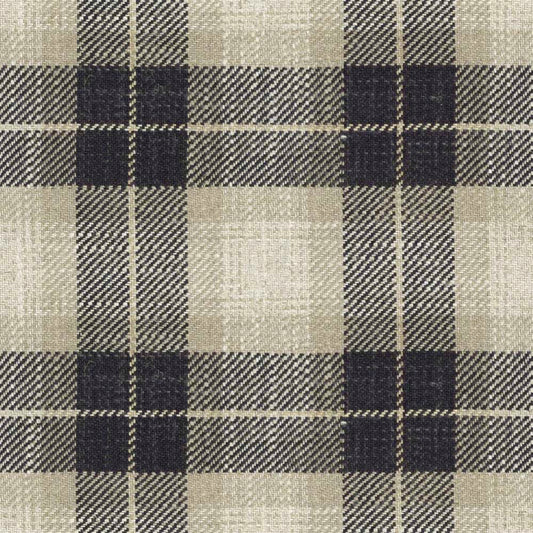 Ian Mankin Kintyre Check Charcoal Made to Measure Curtains
