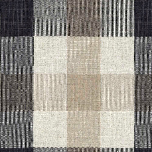 Ian Mankin Oban Check Charcoal Made to Measure Roman Blinds