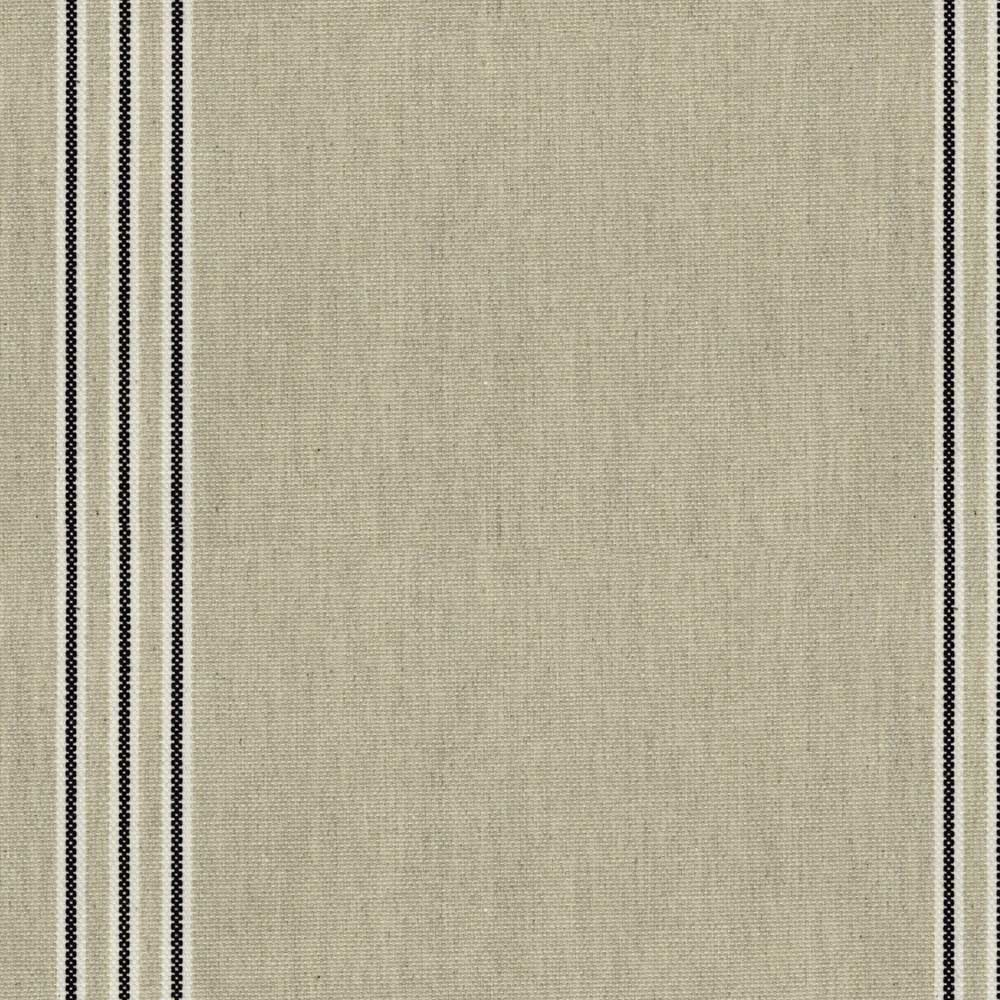 Ian Mankin Odeon Stripe 8 Black Made to Measure Curtains