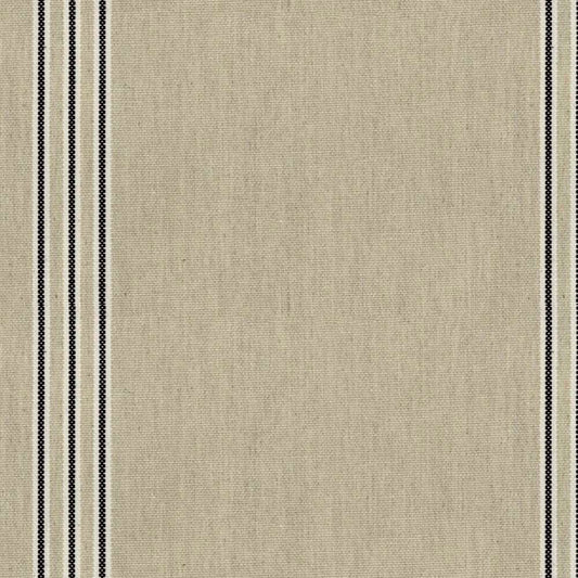 Ian Mankin Odeon Stripe 8 Black Made to Measure Roman Blinds