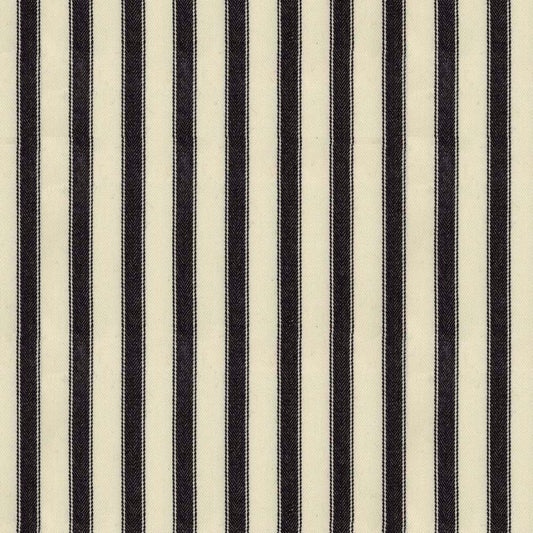 Ian Mankin Ticking Stripe 2 Black Made to Measure Roman Blinds