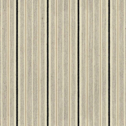 Ian Mankin Vintage Stripe 4 Black Made to Measure Curtains