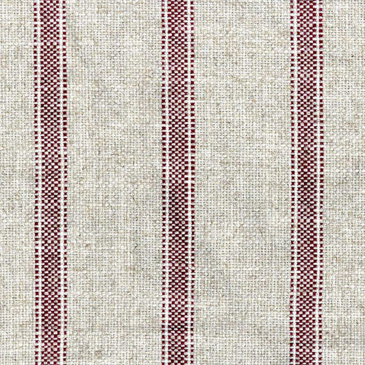 Ian Mankin Forfar Stripe Garnet Made to Measure Roman Blinds