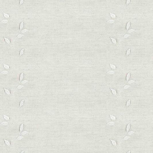 Ian Mankin Embroidered Union Leaf Cream Made to Measure Curtains