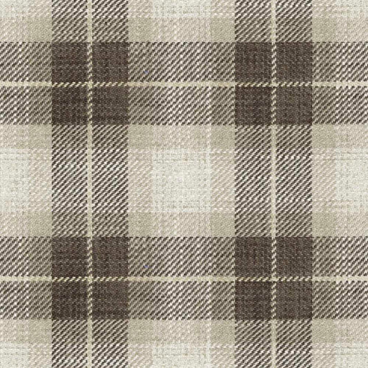 Ian Mankin Kintyre Check Brown Made to Measure Roman Blinds