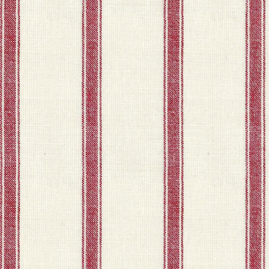 Ian Mankin Angus Stripe Red Made to Measure Curtains