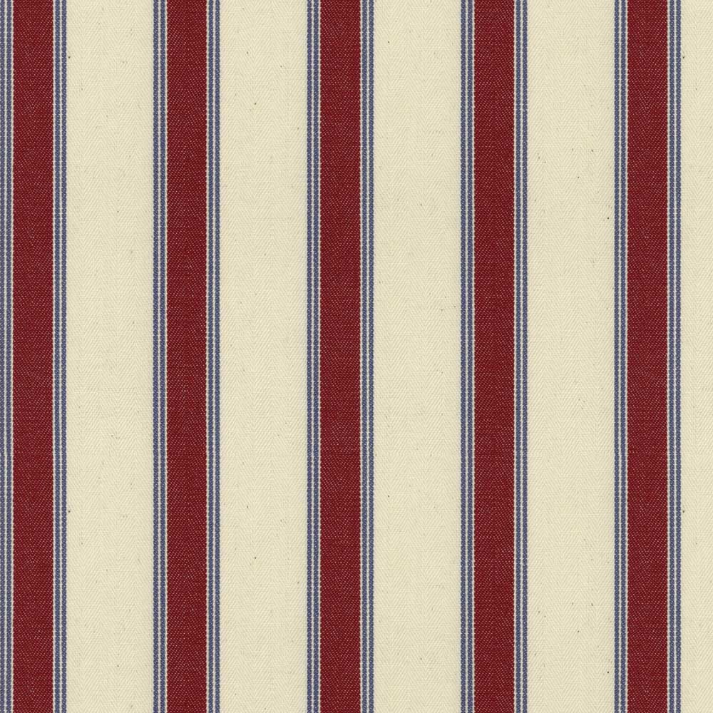 Ian Mankin Blazer Stripe Peony/Airforce Made to Measure Curtains