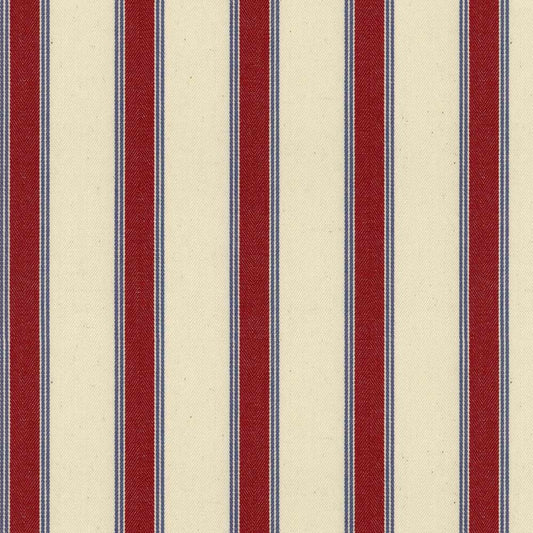 Ian Mankin Blazer Stripe Peony/Airforce Made to Measure Curtains