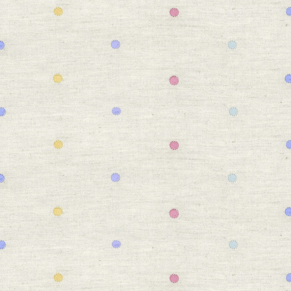 Ian Mankin Embroidered Union Spot Rainbow Made to Measure Roman Blinds