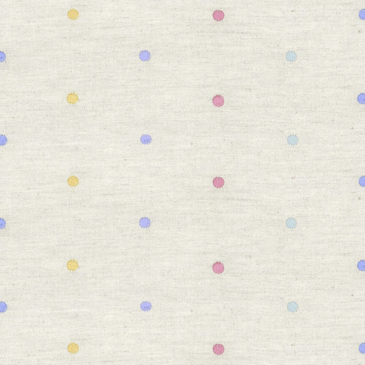 Ian Mankin Embroidered Union Spot Rainbow Made to Measure Roman Blinds