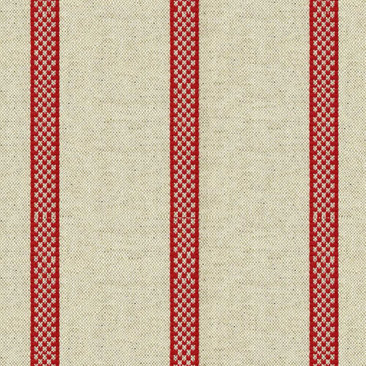 Ian Mankin Hopsack Stripe Peony Made to Measure Curtains