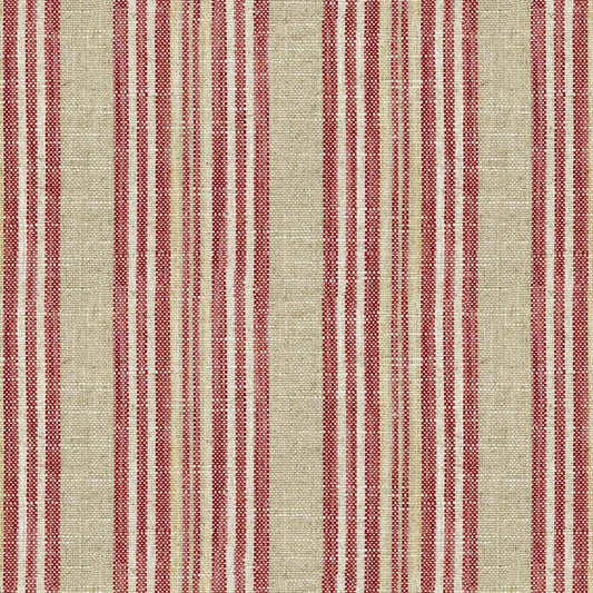 Ian Mankin Jura Stripe Peony Made to Measure Curtains